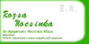 rozsa mocsinka business card