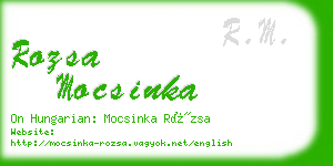 rozsa mocsinka business card